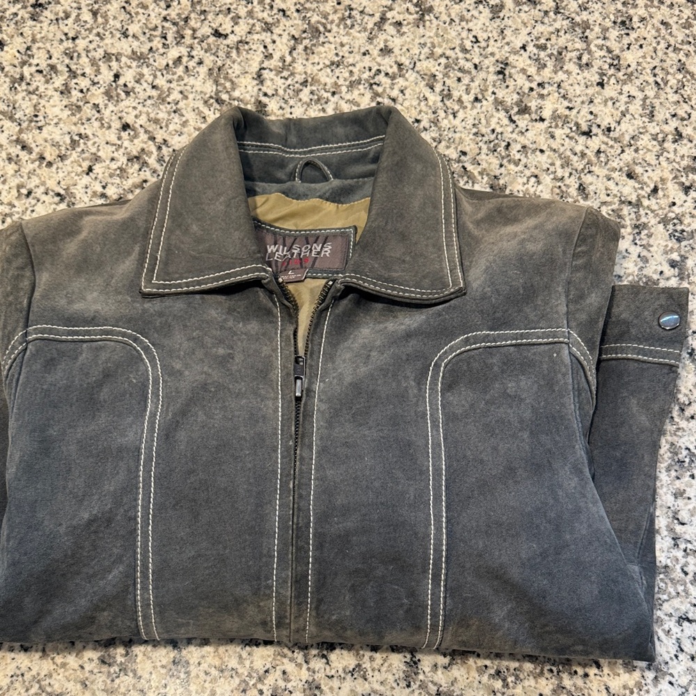 Wilsons Kids Leather Charcoal Jacket